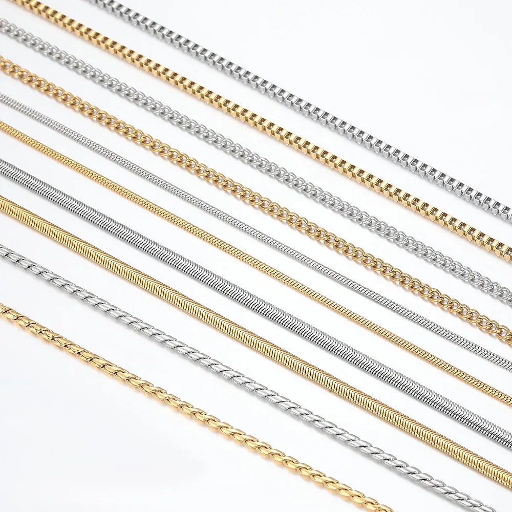 Stainless Steel Snake Chain Necklace Rapper Chain for Men and Women | Caratix Jewelry - CaratixJewelry