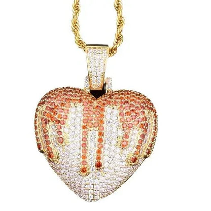 Couples Matching Necklace | Premium Copper CZ Love Jewelry Caratix - CaratixJewelry
