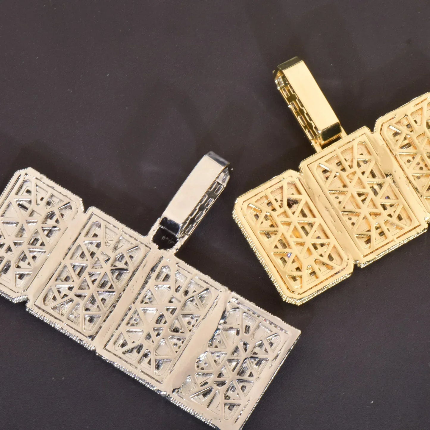 Iced Out Block Letter Pendant | DIY CZ Initial Hip Hop Trendy Necklace - CaratixJewelry