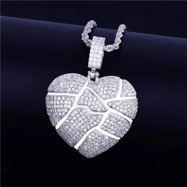 Men's Heartbreak Necklace | Premium Copper CZ Emotional Jewelry Caratix - CaratixJewelry