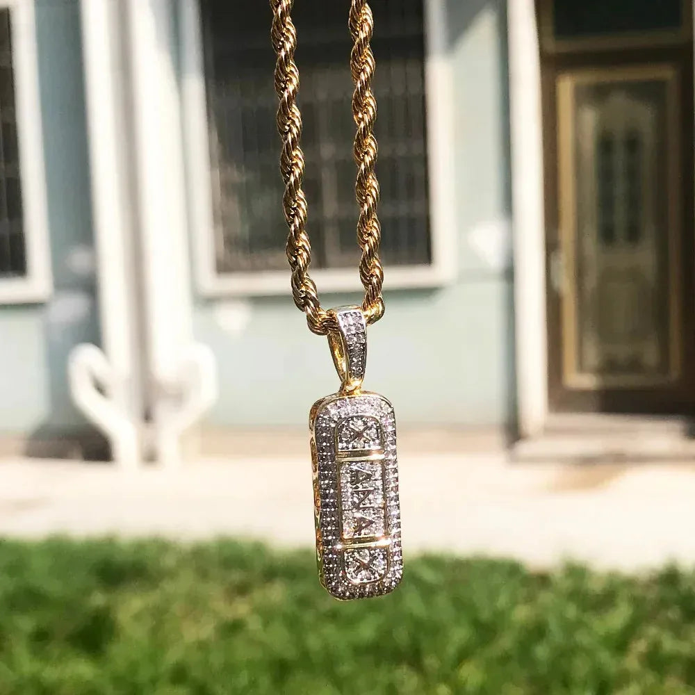 Men's 3D Capsule Necklace | Premium Copper CZ Medicine Jewelry Caratix - CaratixJewelry