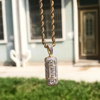 Men's 3D Capsule Necklace | Premium Copper CZ Medicine Jewelry Caratix - CaratixJewelry