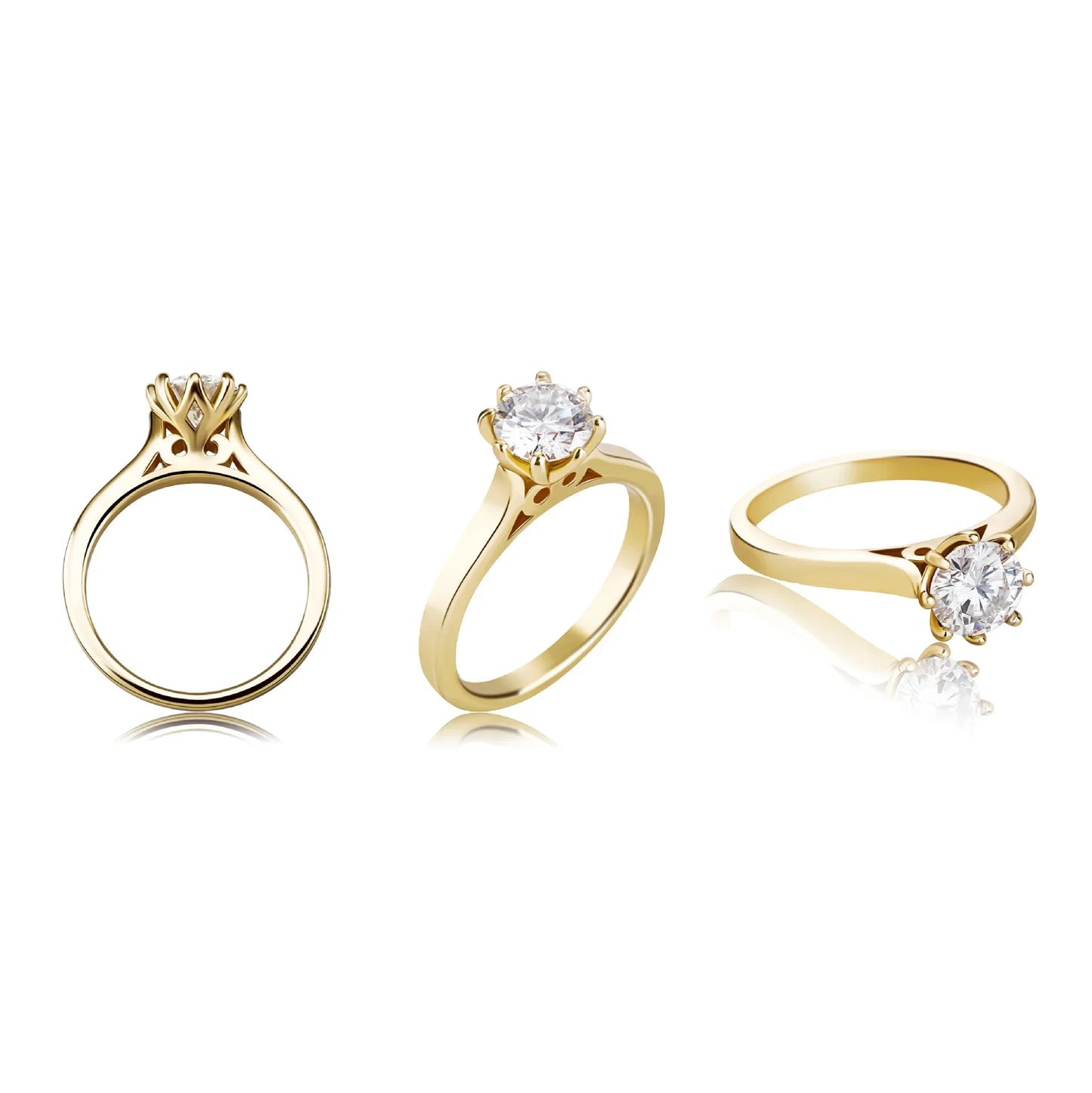 D Color VVS1 Moissanite Ring | S925 Sterling Silver | Caratix