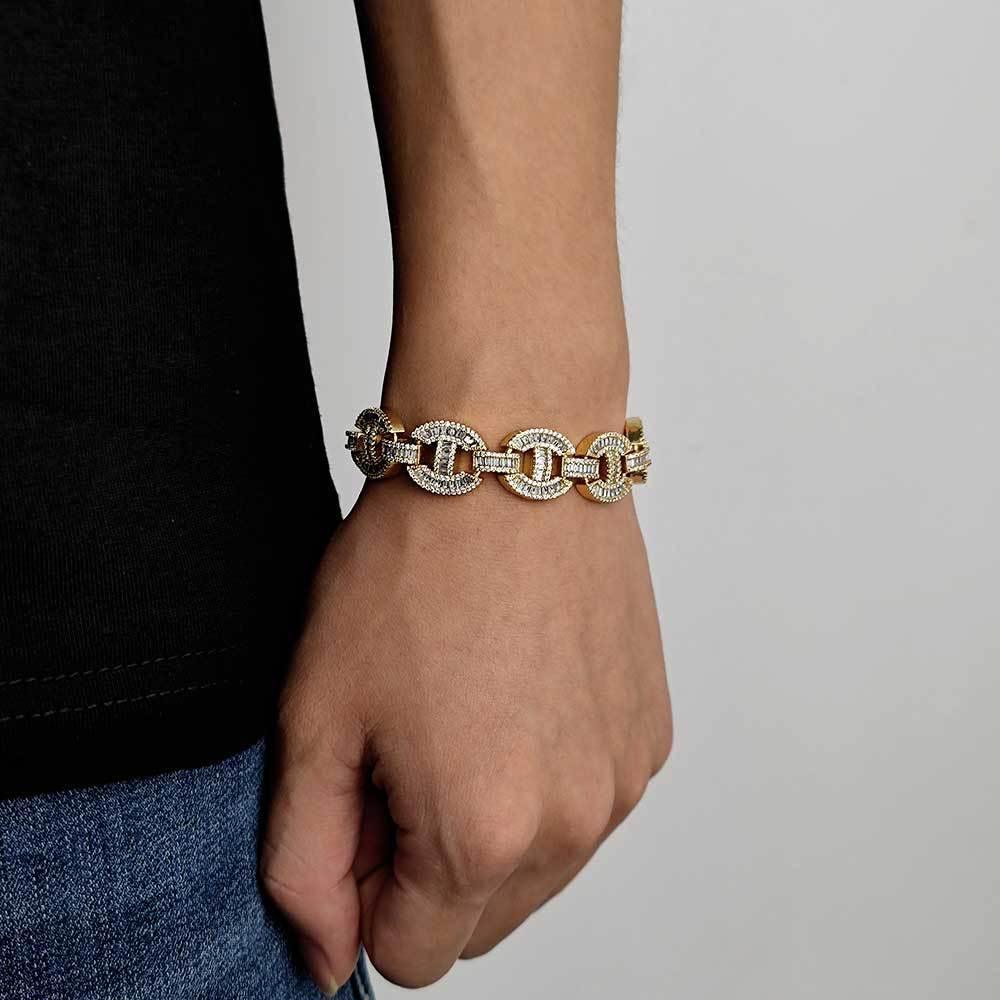 16mm Pig Nose Cuban Bracelet Zircon Hip Hop Jewelry for Men | Caratix Jewelry - CaratixJewelry