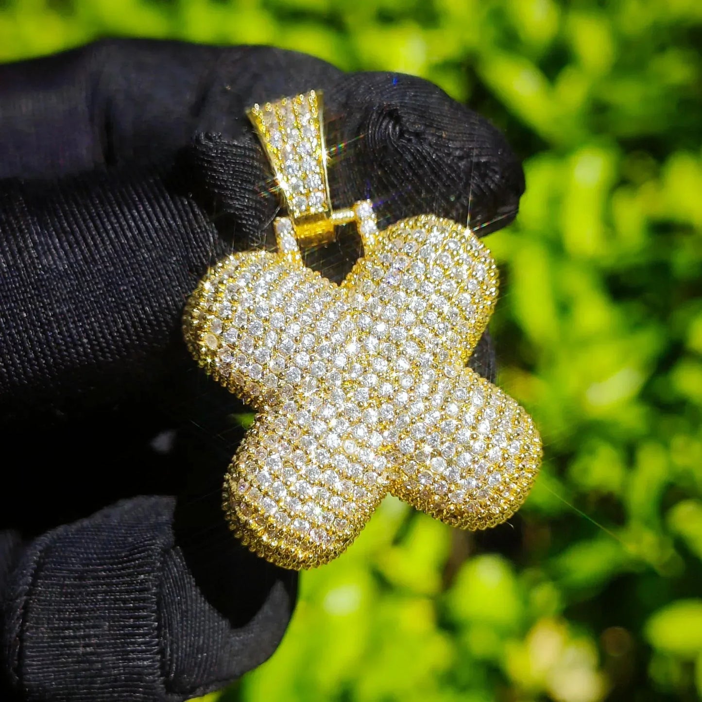 Iced Out Alphabet Letter Pendant | CZ Hip Hop 26-Letter Streetwear Jewelry - CaratixJewelry