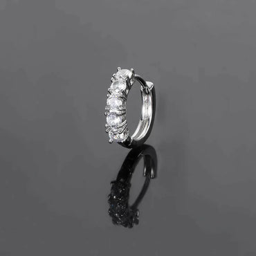 Five-Stone Micro-Pave Zircon Earrings with 18K Gold Plating for Men | Trendy Hip Hop Jewelry | Caratix Jewelry - CaratixJewelry