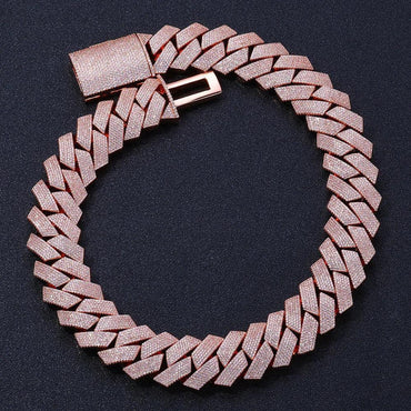-Cut Moissanite Cuban Link Chain – S925 Sterling Silver Iced-Out Hip Hop Men’s Luxury Streetwear Necklace - CaratixJewelry