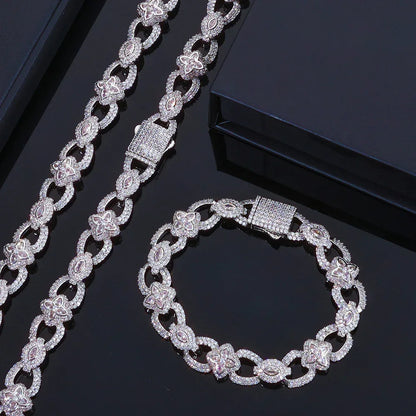 11mm Men's Infinity 8 Evil Eye Clover Bracelet | Iced Out Protection Handpiece | Custom Hip Hop Jewelry | Caratix - CaratixJewelry