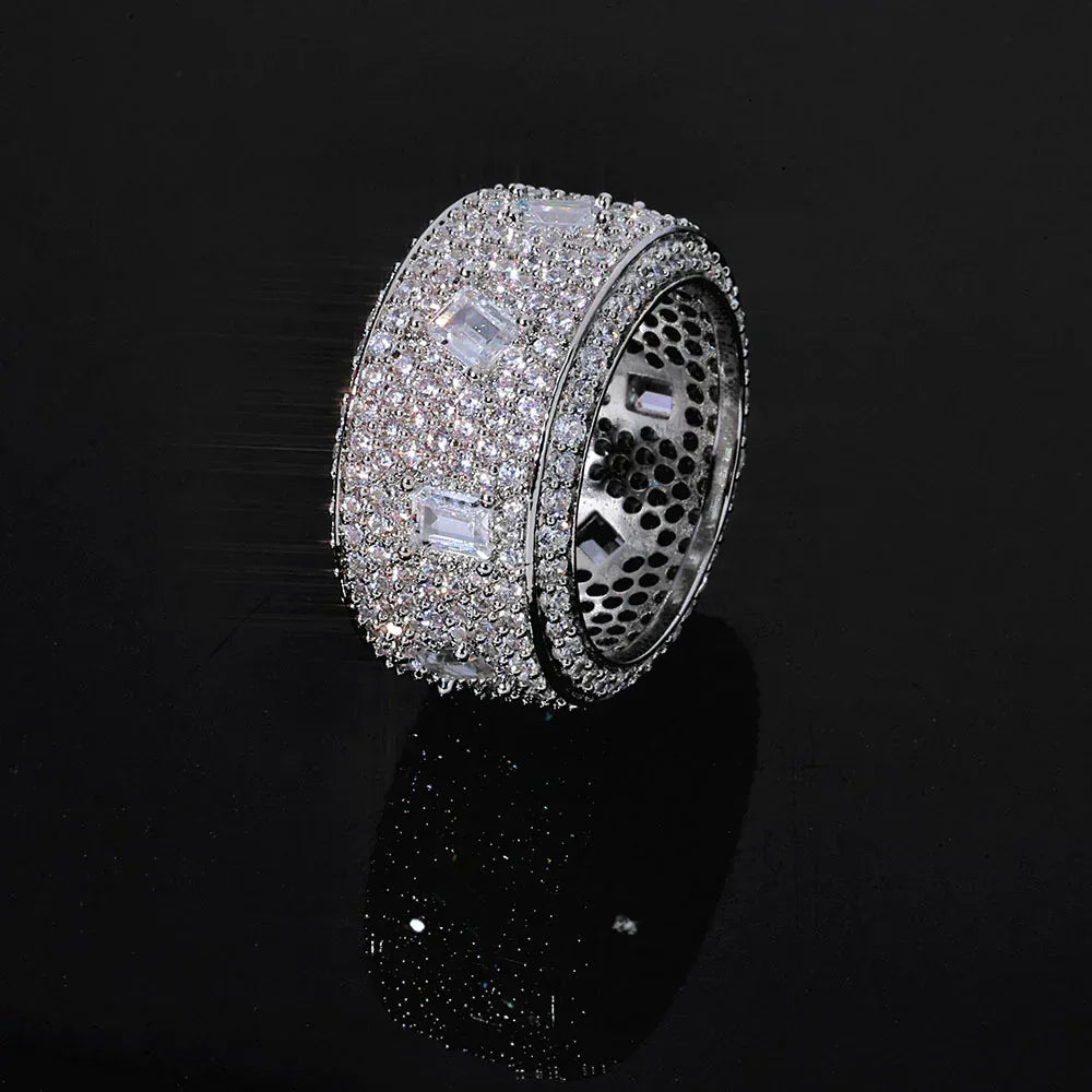 Full Zircon Round Shape Hip Hop Ring Jewelry for Men & Women | Caratix Jewelry - CaratixJewelry