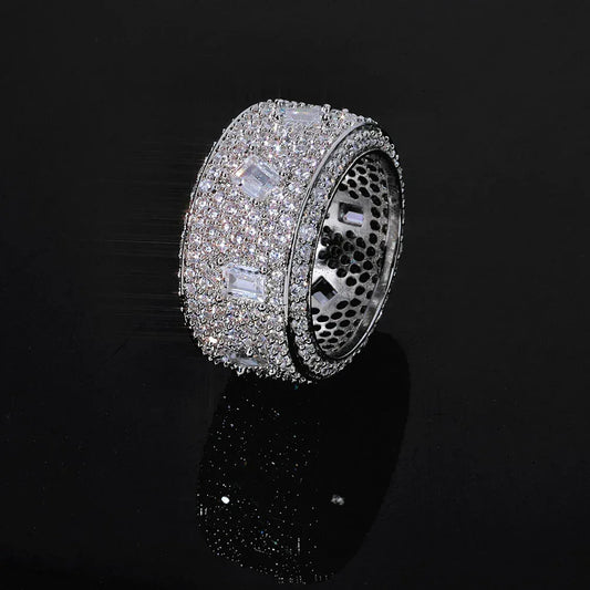 Full Zircon Round Shape Hip Hop Ring Jewelry for Men & Women | Caratix Jewelry - CaratixJewelry