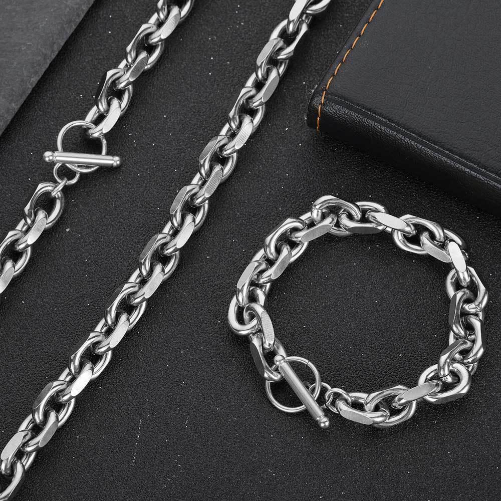Stainless Steel Cross O Chain Necklace Gold Plated Hip Hop Jewelry for Men | Caratix Jewelry - CaratixJewelry