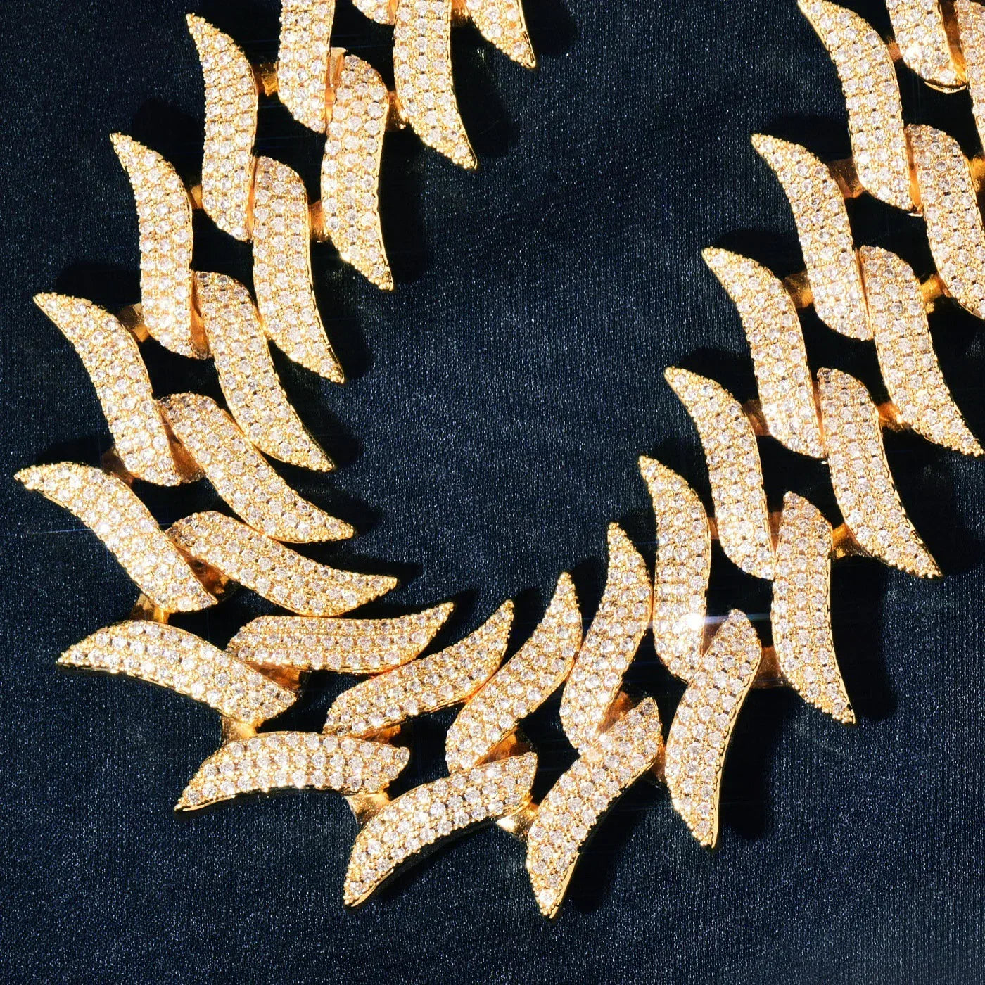 Iced Out Mustache Cuban Chain Necklace with Copper & Zircon | Hip Hop Jewelry | Caratix Jewelry - CaratixJewelry