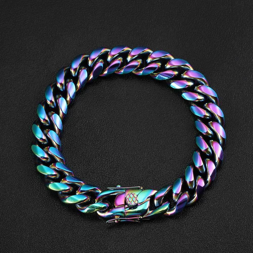 Dragon Head Clasp Stainless Steel Cuban Link Bracelet - CaratixJewelry