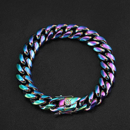 Dragon Head Clasp Stainless Steel Cuban Link Bracelet - CaratixJewelry