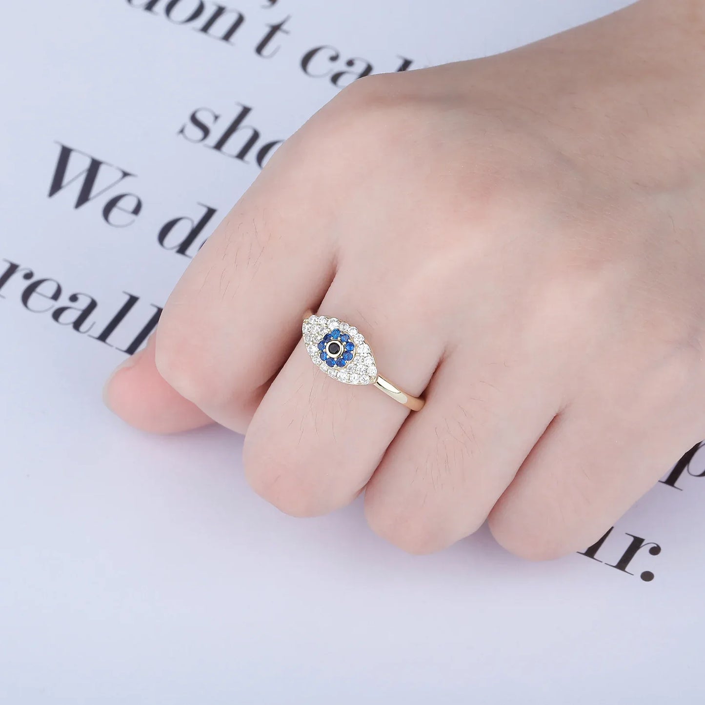 S925 Sterling Silver All-Seeing Eye Ring | Iced Out Hip Hop Band | Caratix