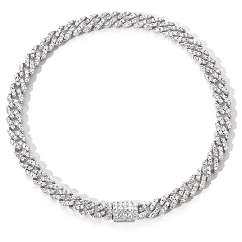 Custom 5mm S925 Sterling Silver Cuban Bracelet | Men's Light Luxury Iced Out Jewelry | Caratix - CaratixJewelry