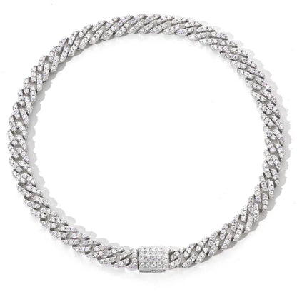 Custom 5mm S925 Sterling Silver Cuban Bracelet | Men's Light Luxury Iced Out Jewelry | Caratix - CaratixJewelry