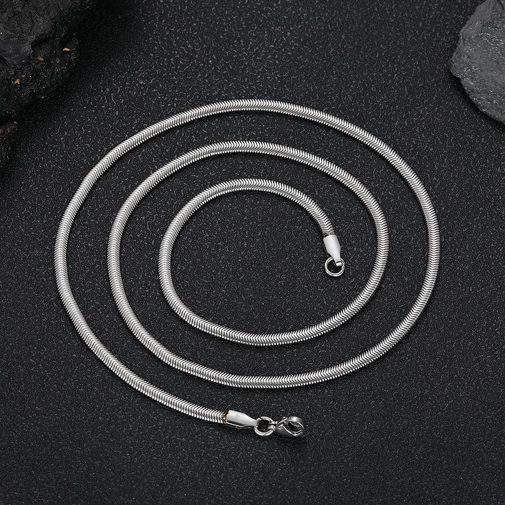 Stainless Steel Snake Chain Necklace Bracelet Hip Hop Bling | Caratix Jewelry - CaratixJewelry