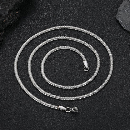 Stainless Steel Snake Chain Necklace Bracelet Hip Hop Bling | Caratix Jewelry - CaratixJewelry