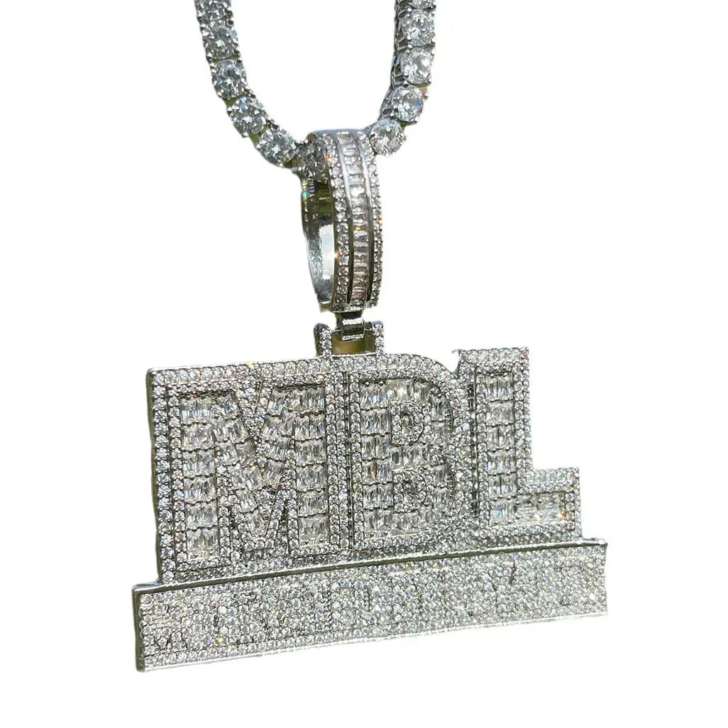Men's "Money Bag" Initial Necklace | Premium Copper CZ Making Billions Jewelry Caratix - CaratixJewelry
