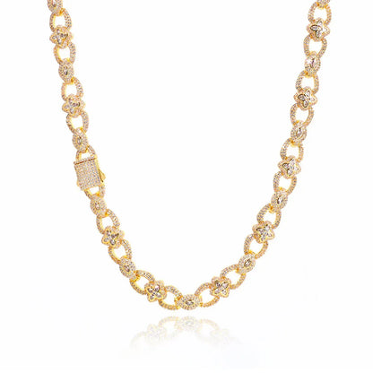 11mm Men's Infinity 8 Clover Chain | Heavy Iced Out Zircon Necklace | Custom Hip Hop Bling | Caratix - CaratixJewelry