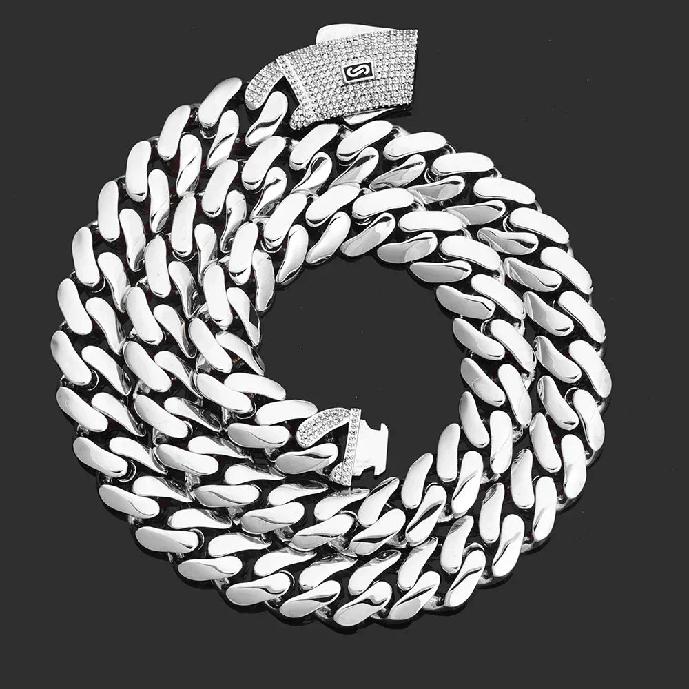 Enamel Moissanite Tennis Chain Necklace – S925 Sterling Silver Luxury Hip Hop Jewelry - CaratixJewelry