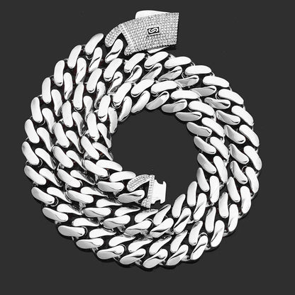 Polished Cuban Chain Necklace 14K Gold Tone Hip Hop Jewelry for Men | Caratix Jewelry - CaratixJewelry