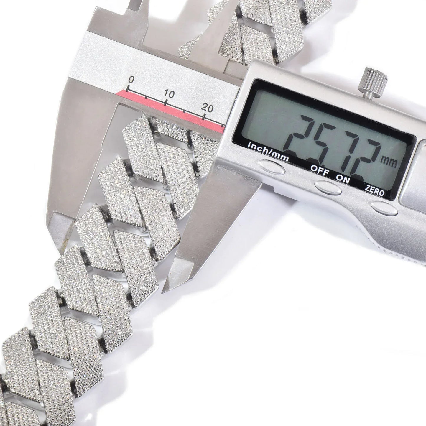 25mm Iced Out Cuban Chain Necklace - CaratixJewelry