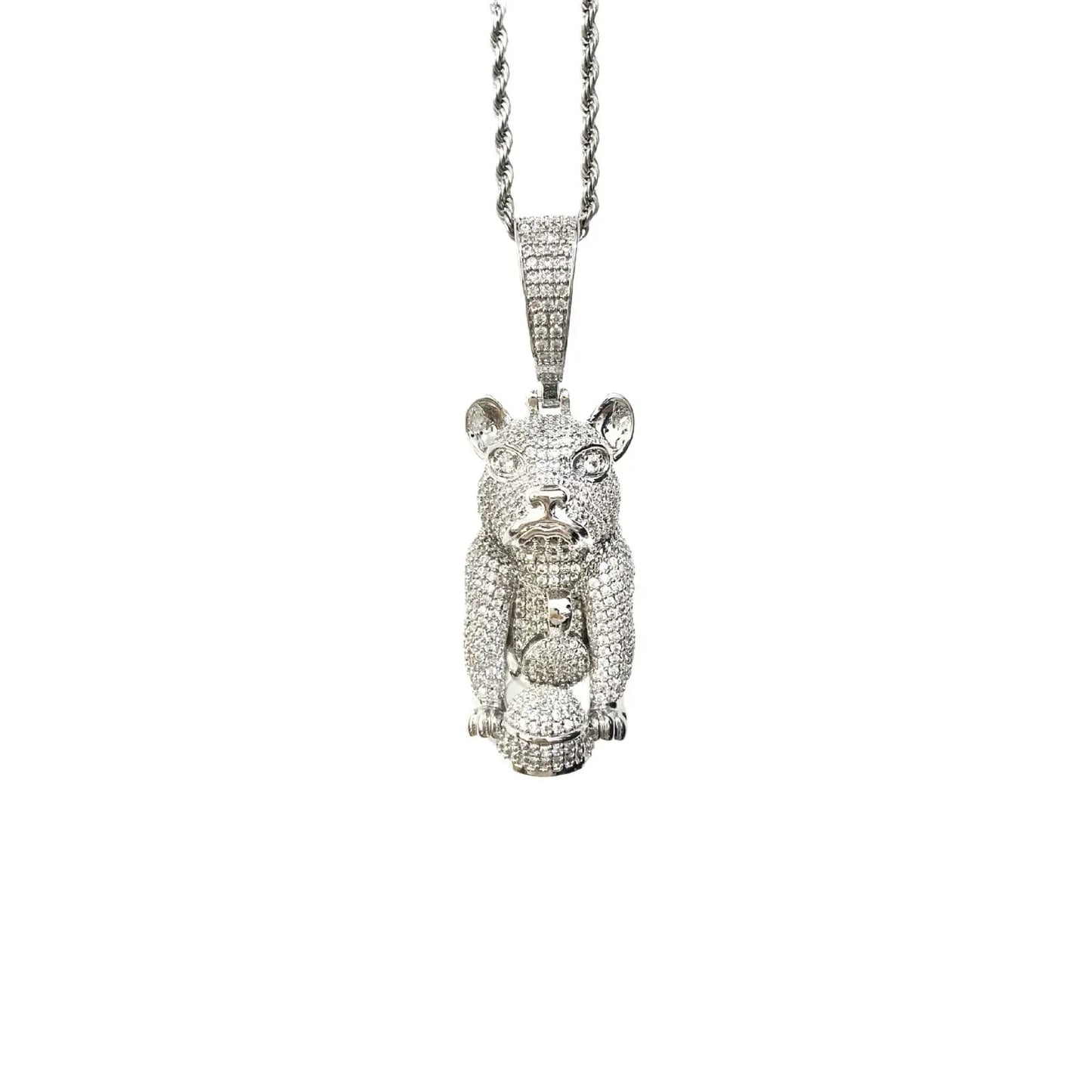 Men's & Women's Bulldog Necklace | Premium Copper CZ High-End Animal Jewelry - CaratixJewelry