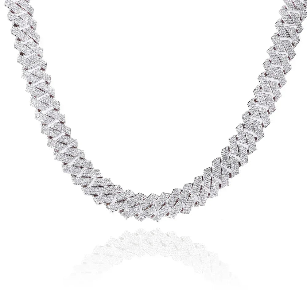 Four Row Cuban Chain Necklace Zircon - CaratixJewelry