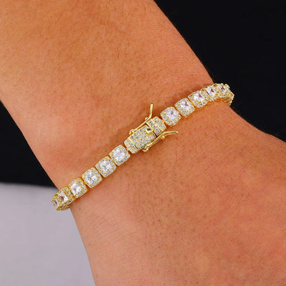 5mm Iced Out Sugar Link Zircon Necklace & Bracelet Hip Hop Jewelry | Caratix - CaratixJewelry