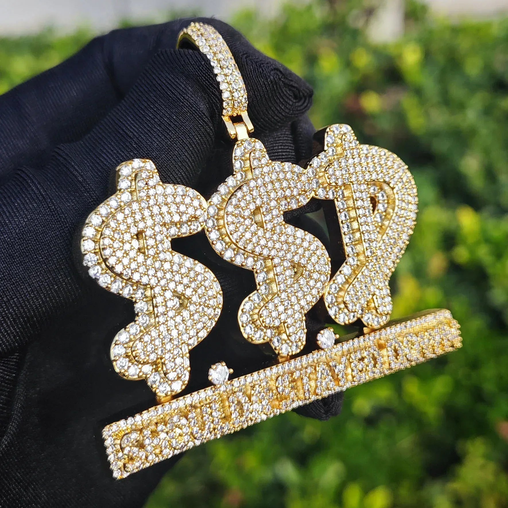 Iced Out Letter Pendant Necklace – Hip Hop CZ Initial Jewelry for Men & Women - CaratixJewelry