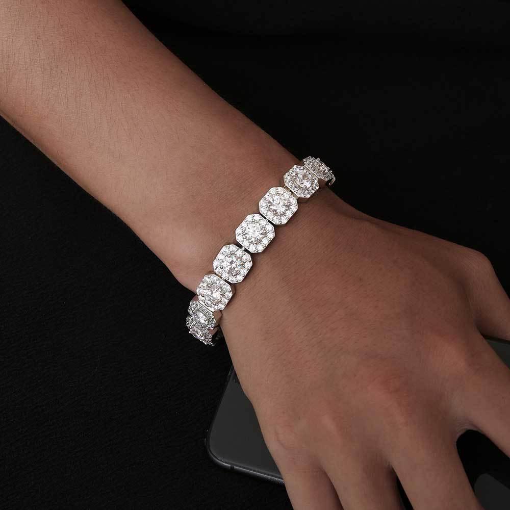 Iced Sugar Link Zircon Hip Hop Jewelry Bracelet for Men | Caratix Jewelry - CaratixJewelry