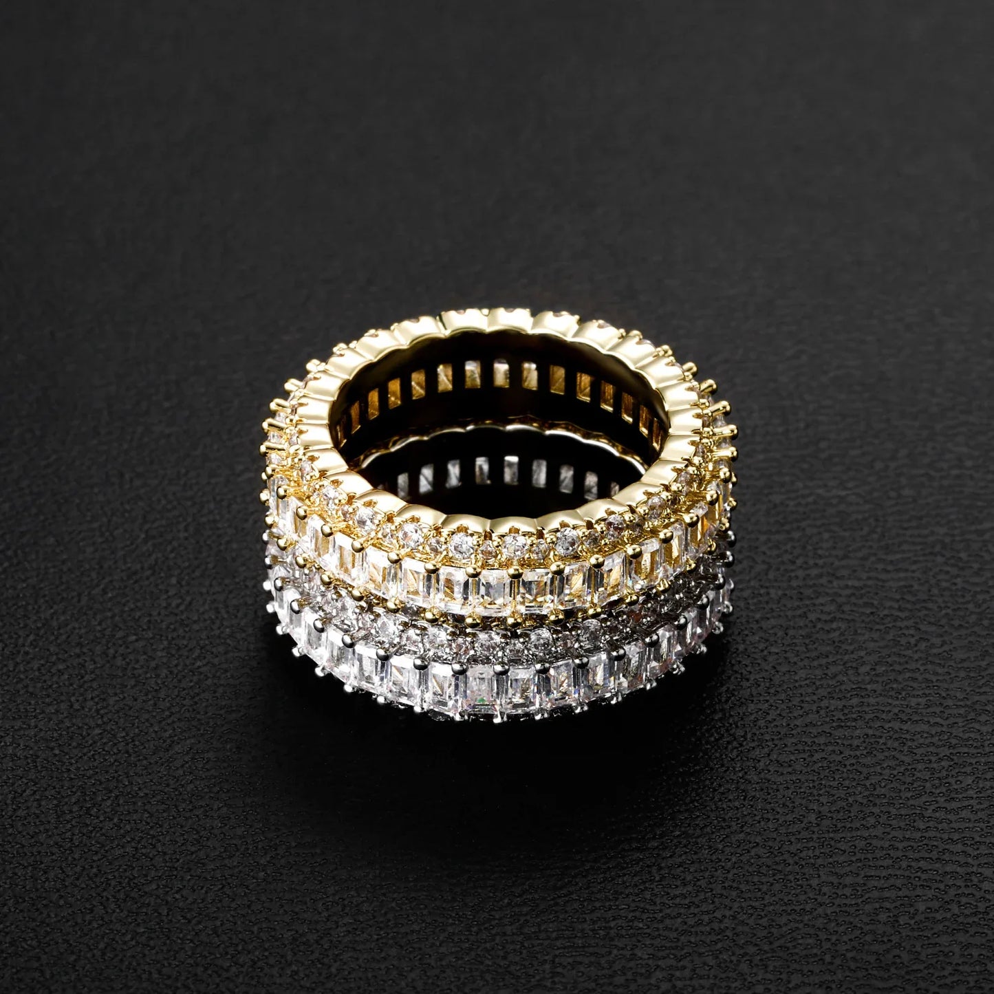 Unisex Full Iced Out Ring | Premium Micro-Pave Zirconia Band | Caratix