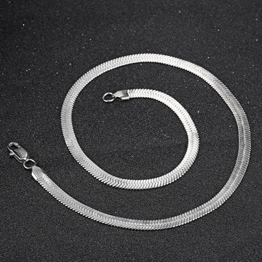 Custom ASAP Rocky Style Flat Snake Blade Chain | Stainless Steel Hip Hop Jewelry | Caratix - CaratixJewelry