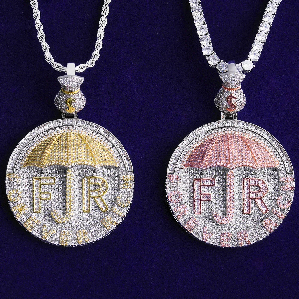 Men's Real Copper Medallion Necklace | Luxury VVS CZ "Protection" Charm - CaratixJewelry