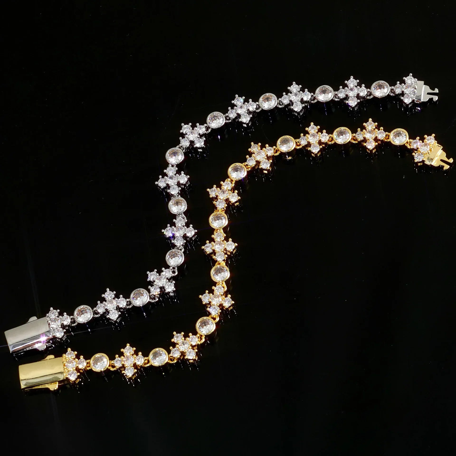 Cross Necklace Beaded Chain Zircon Hip Hop Jewelry for Men | Caratix Jewelry - CaratixJewelry
