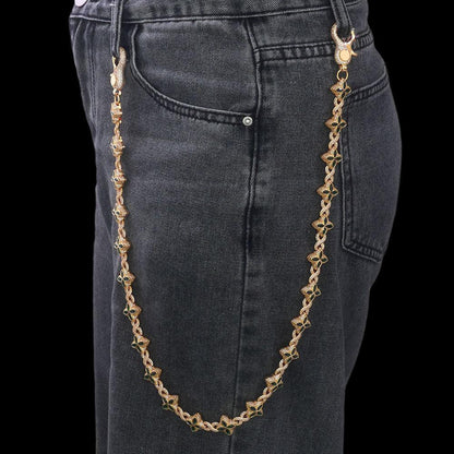 8 Shape Link Chain Belt Waist Chain Zircon Hip Hop Jewelry for Men & Women | Caratix Jewelry - CaratixJewelry