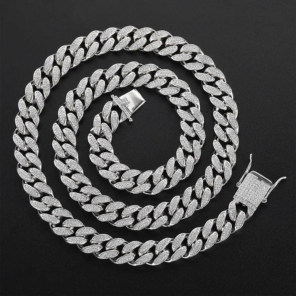 Custom 12mm Double-Row Iced Out Gold Chain Style for Rapper | Necklace & Bracelet | Caratix - CaratixJewelry