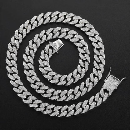Custom 12mm Double-Row Iced Out Gold Chain Style for Rapper | Necklace & Bracelet | Caratix - CaratixJewelry