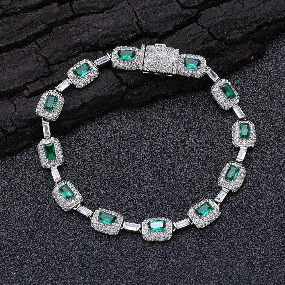 Emerald Zircon Colorful Gemstone Bracelet Luxury Jewelry for Women | Caratix Jewelry - CaratixJewelry