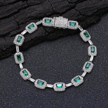 Emerald Zircon Colorful Gemstone Bracelet Luxury Jewelry for Women | Caratix Jewelry - CaratixJewelry