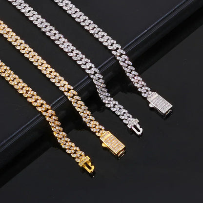 Custom 6mm Single-Row Iced Cuban Bracelet | Rapper Iced Out Chain - CaratixJewelry