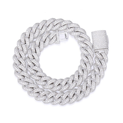 15mm-18mm Bubble Cuban Link Chain Iced Out | Caratix