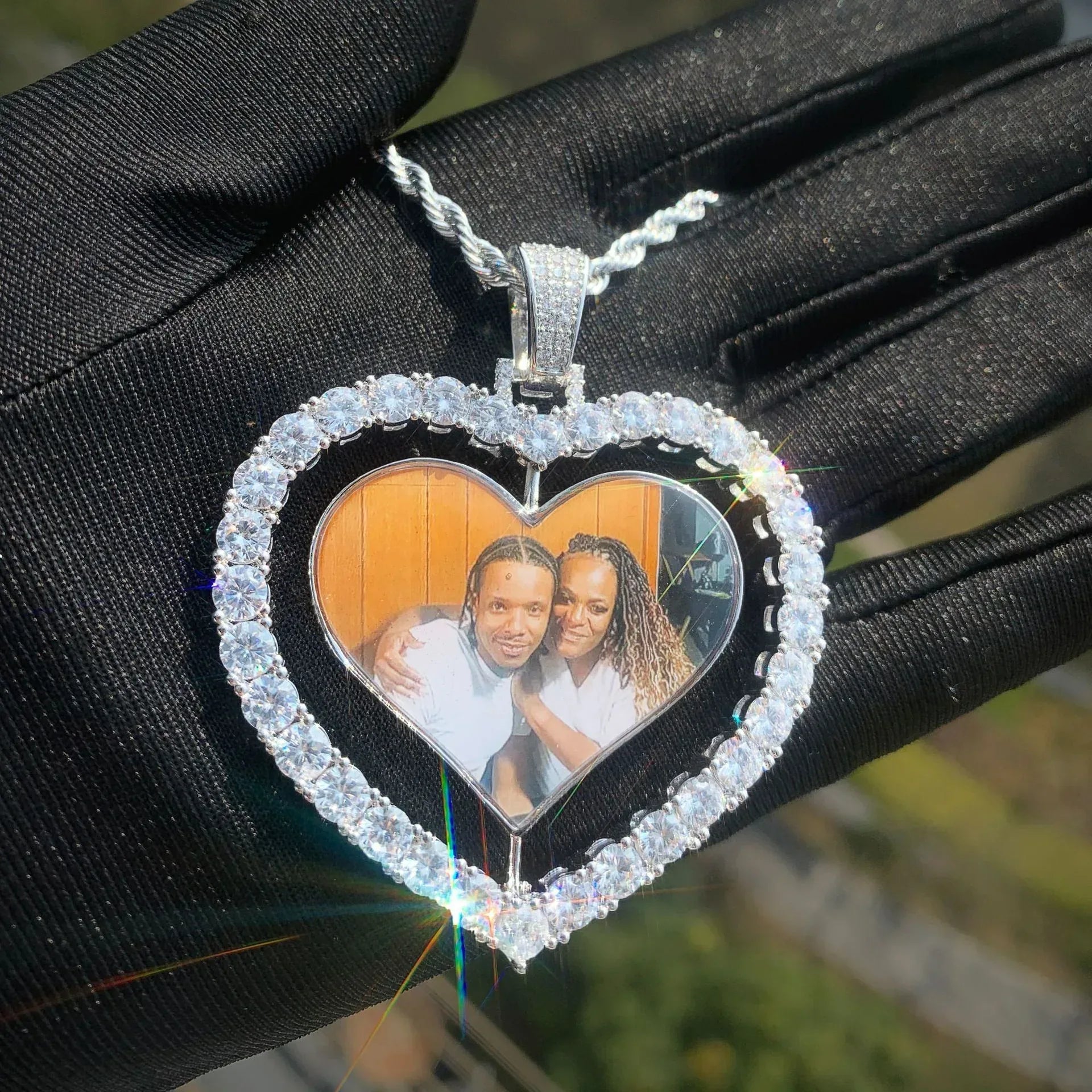 Heart Photo Locket Pendant | Custom Picture Replaceable Necklace - CaratixJewelry