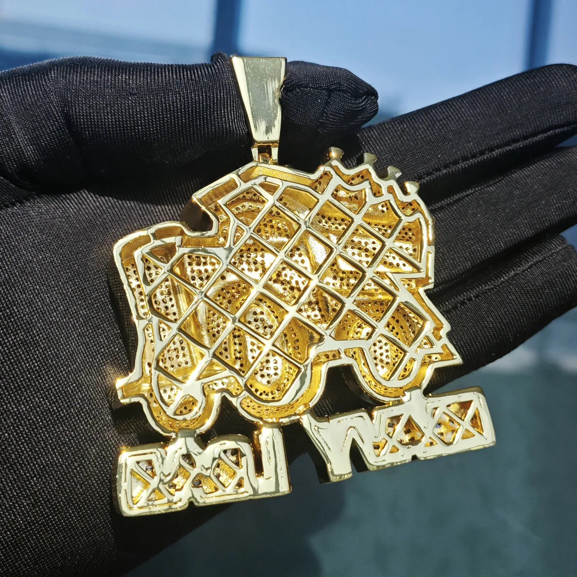 Iced Out Truck Pendant Necklace | CZ Heavy Hip Hop Men’s Streetwear Jewelry - CaratixJewelry