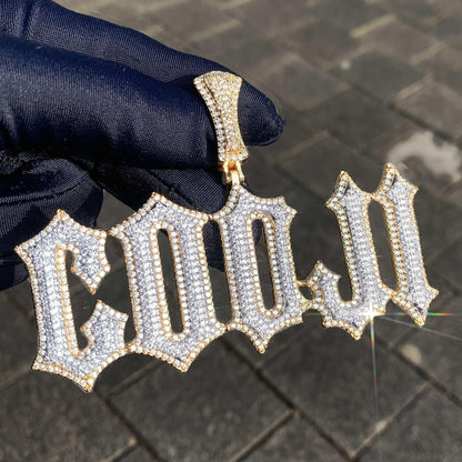 Spiked Iced Out Letter Pendant | Hip Hop DIY CZ Initial Necklace Jewelry - CaratixJewelry