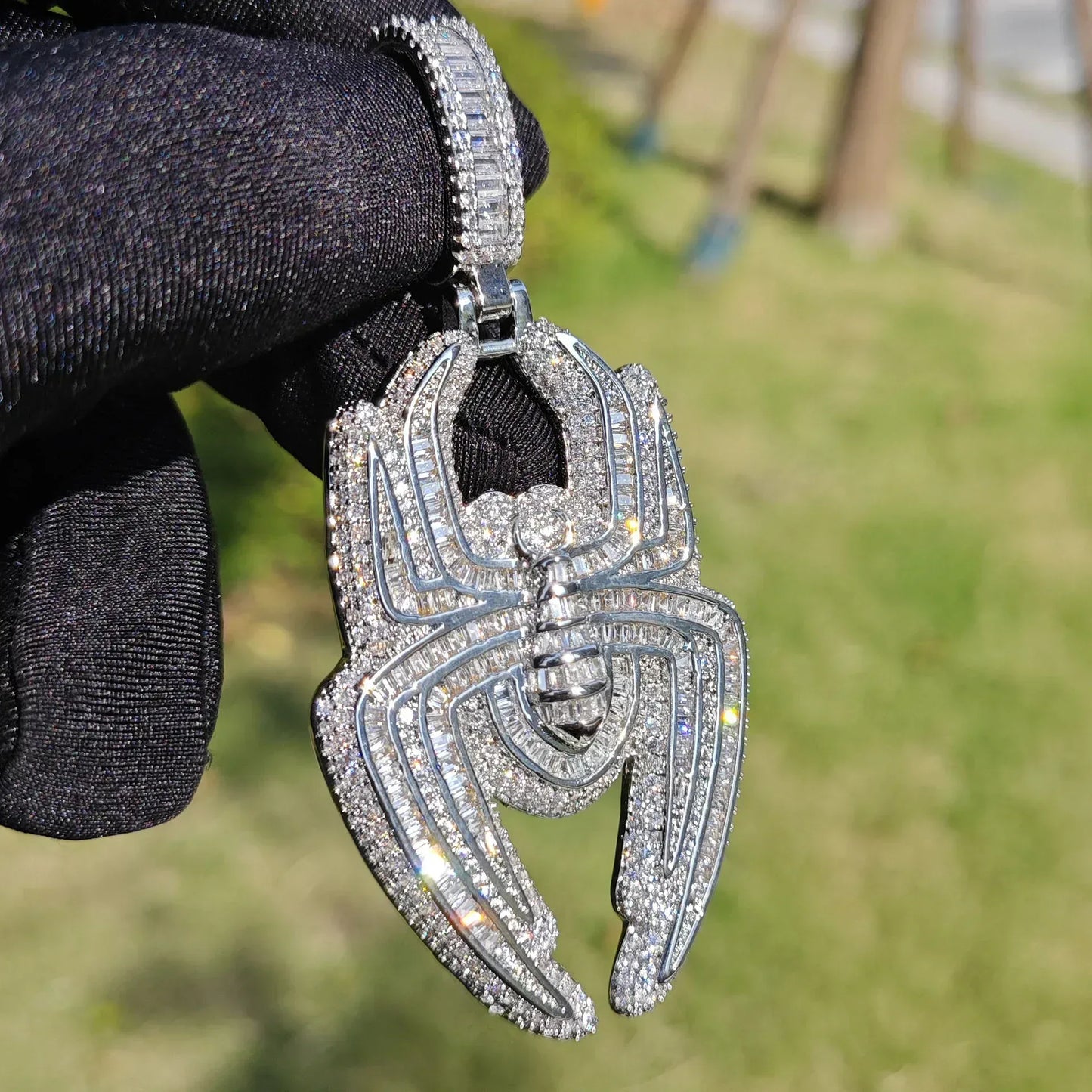 Iced Out Spider Pendant Necklace – Hip Hop Bling Jewelry for Men & Women | CZ Shine - CaratixJewelry
