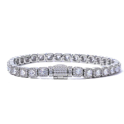 5mm Iced Sugar Link Hip Hop Bracelet Rapper Iced Out Chain Style for Men | Caratix Jewelry - CaratixJewelry