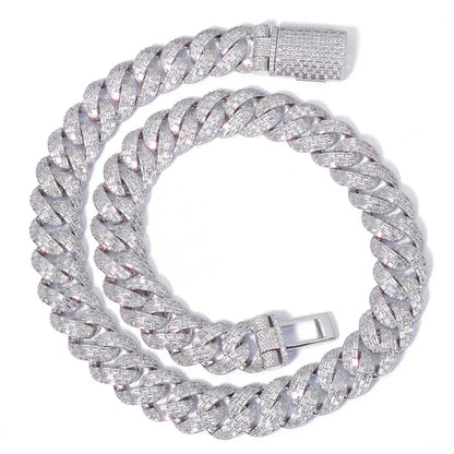 20mm Bubble Cuban Chain Necklace Zircon Hip Hop Jewelry - CaratixJewelry